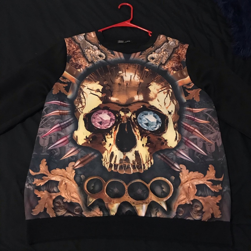 Skull & Diamonds Crew Neck Sweater Size L